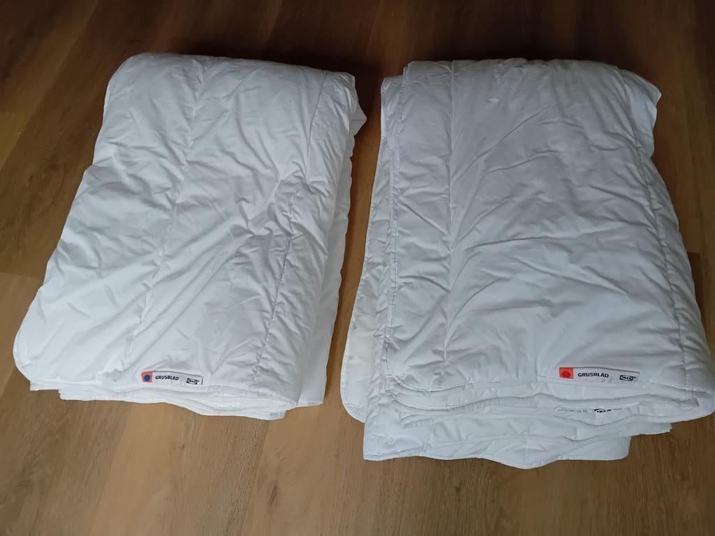 IKEA Grusblad 4-seizoenen dekbed, Eenpersoons, Wit, Ophalen of Verzenden, Deken of Dekbed