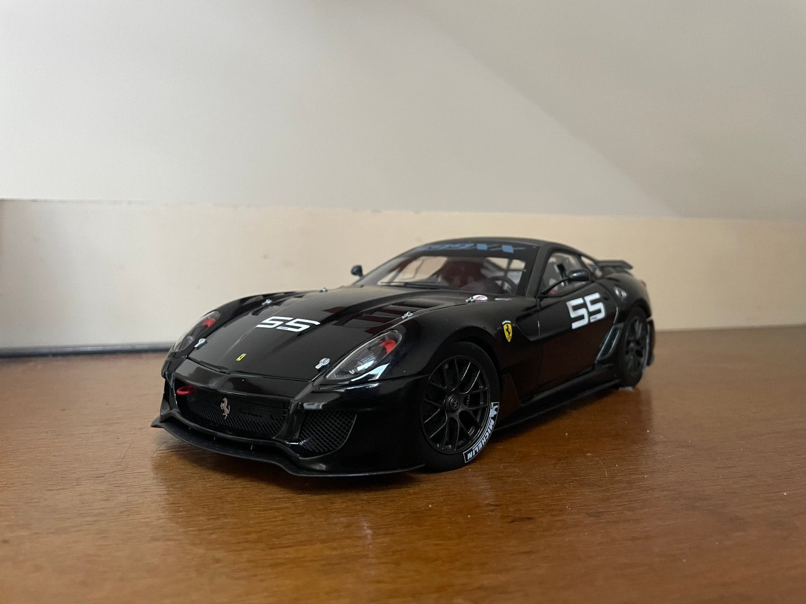 Hotwheels Elite Ferrari 599XX #55 1:18, Ophalen, Zo goed als nieuw, Auto, Hot Wheels