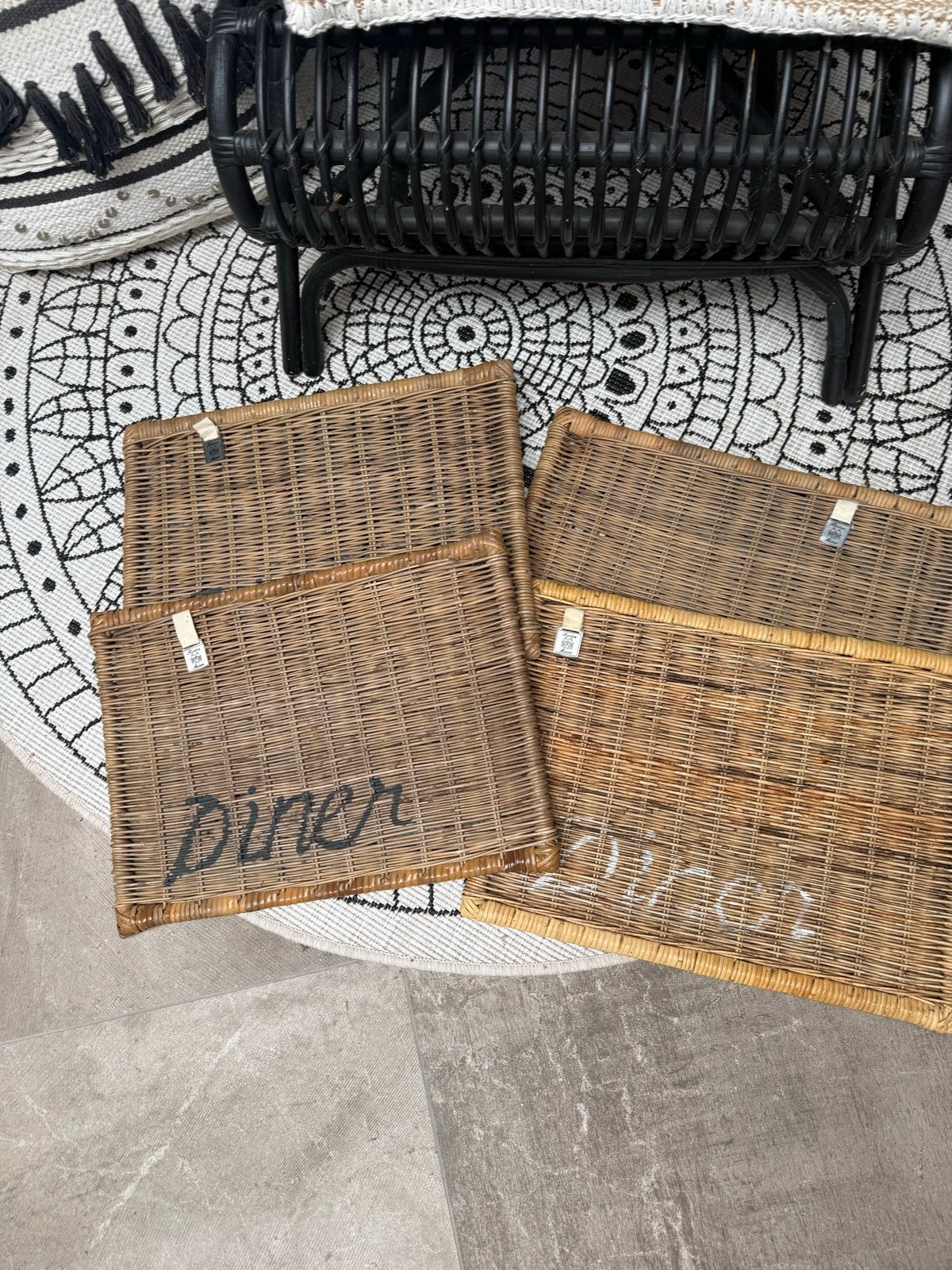 Rivièra Maison placemats - Set van 4, Gebruikt, Ophalen of Verzenden, Natuurlijk materiaal, Bruin