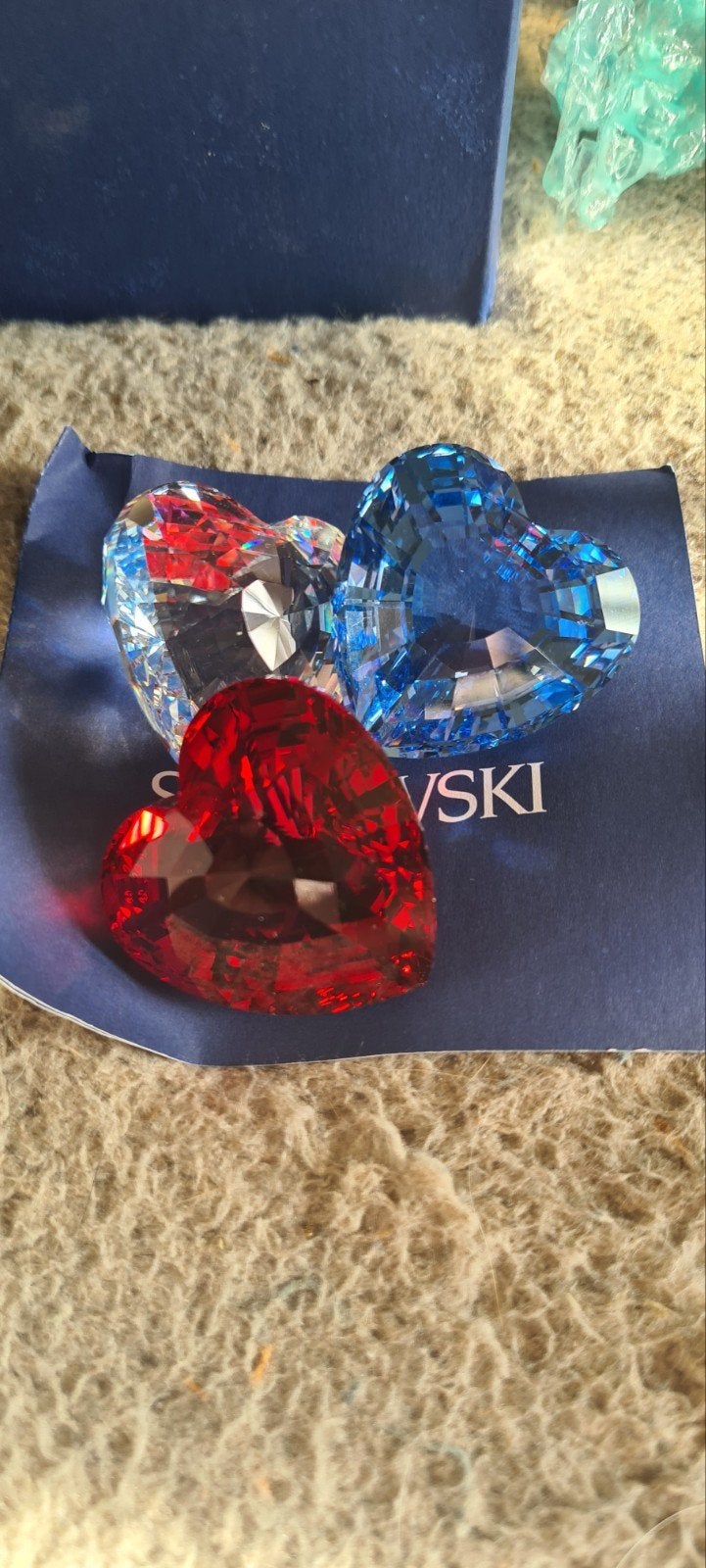 Swarovski kristallen harten (3 stuks), Ophalen of Verzenden, Zo goed als nieuw, Figuurtje