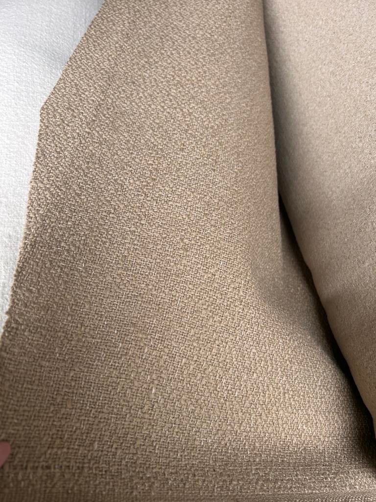 Meubelstof linnen look beige, Overige materialen, 120 cm of meer, Beige, Ophalen of Verzenden