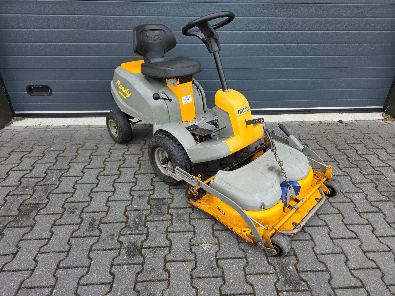 Stiga ready zitmaaier opknapper, Tuin en Terras, Grasmaaiers, Ophalen, Gebruikt, 50 cm of meer