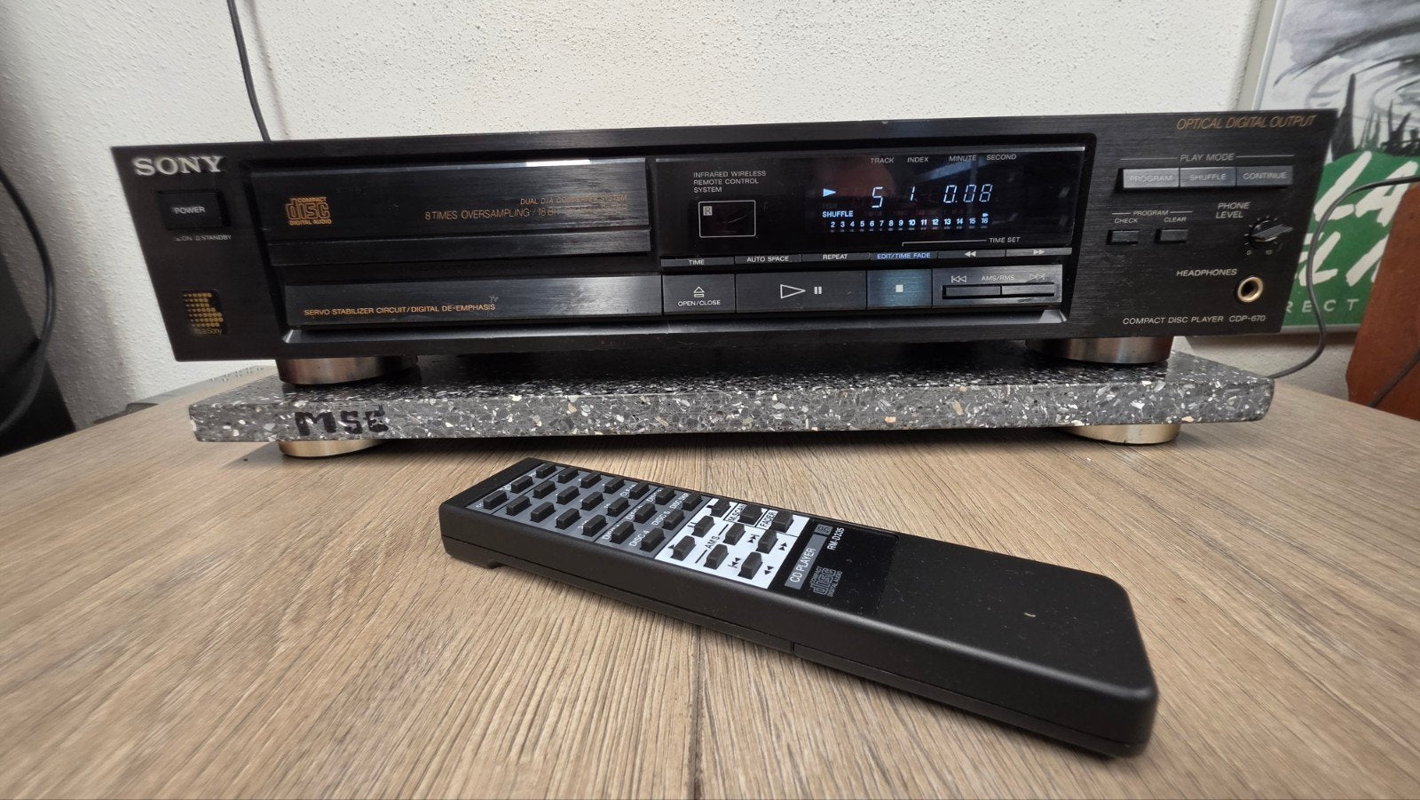 Sony CDP-670 Compact Disc Player (1989) – Incl. remote, Gebruikt, Ophalen of Verzenden, Sony, Sony