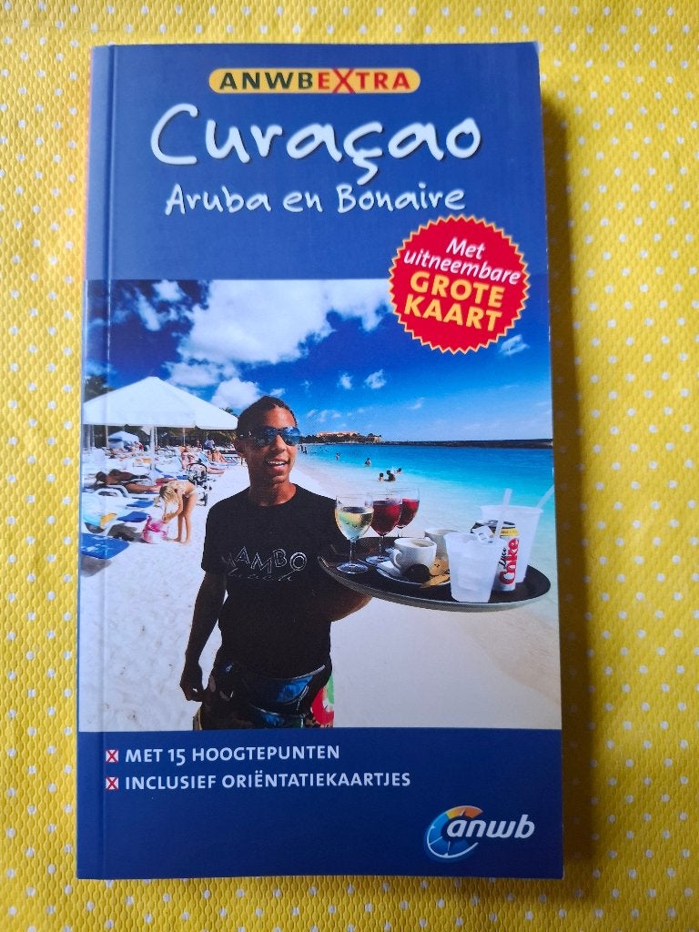 ANWB reisgids Curacao, Aruba en Bonaire + plattegrond, Reisgids of -boek, Gelezen, Overige merken, Midden-Amerika