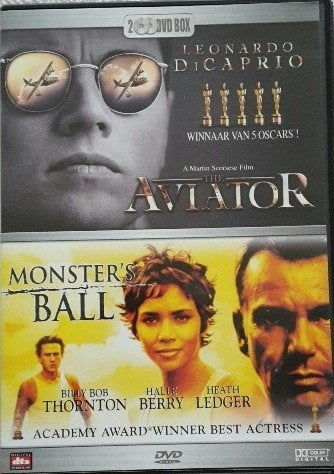 DVD 2 films in 1 box The Aviator en Monsters Ball, Vanaf 16 jaar, Actie, Ophalen of Verzenden, Gebruikt