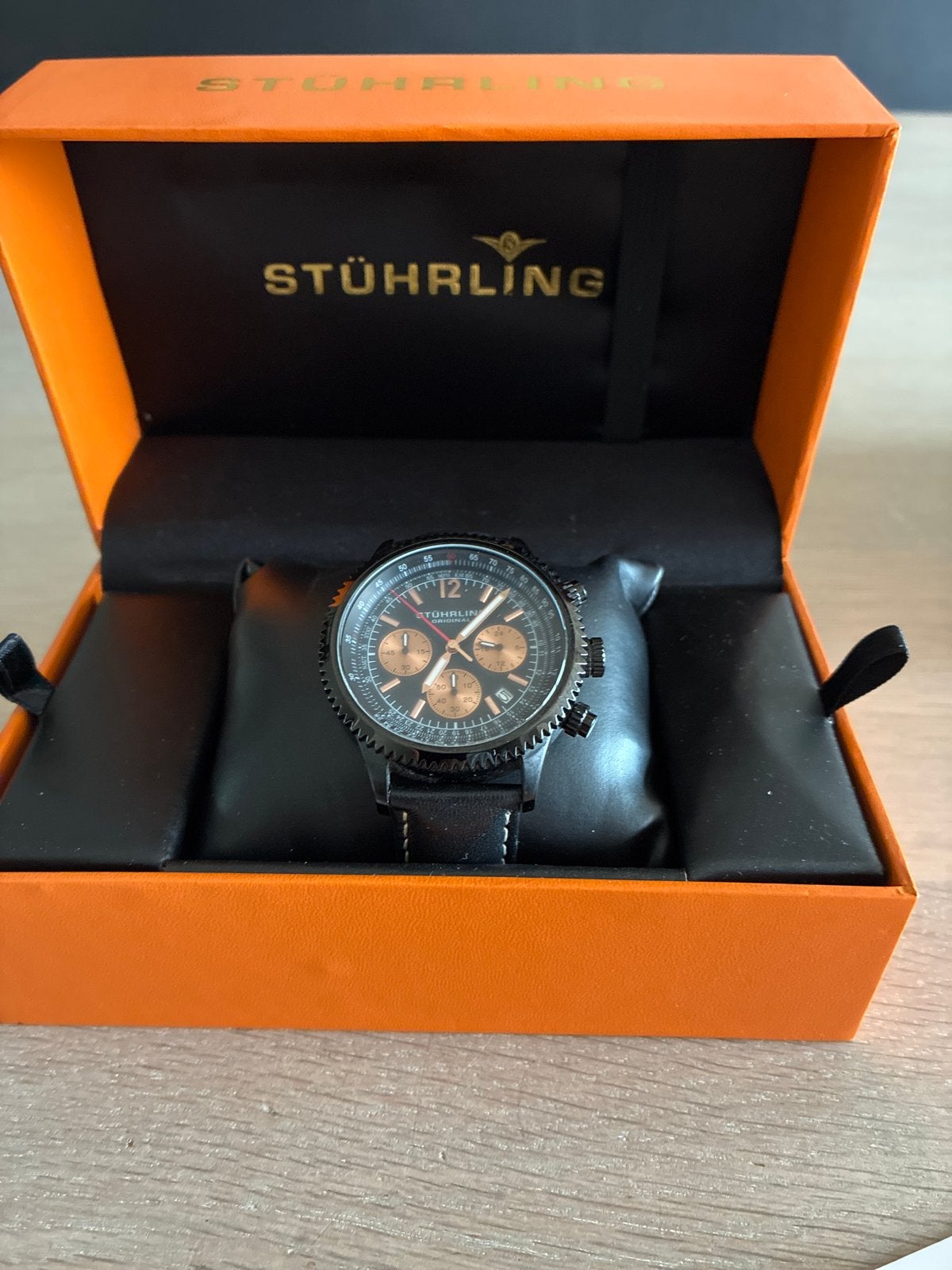 Stührling Original Polshorloge - Zo goed als nieuw, Overige merken, Overige materialen, Leer, Polshorloge
