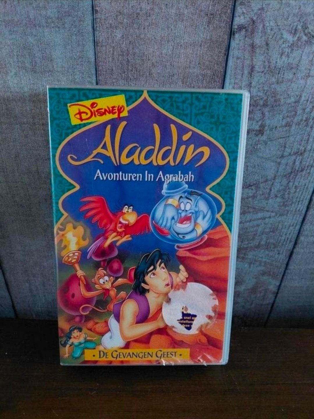 Disney Aladdin Avonturen in Agrabah - Gevangen Geest VHS, Gebruikt, Tekenfilm, Alle leeftijden, Ophalen of Verzenden