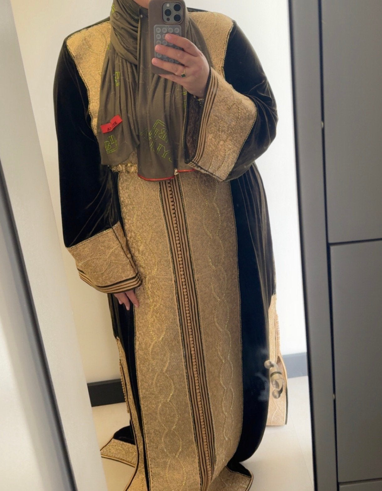Caftan Mobra en Skalli Plus Size, Kleding | Dames, Jurken, Zo goed als nieuw, Maat 46/48 (XL) of groter, Groen, Onder de knie