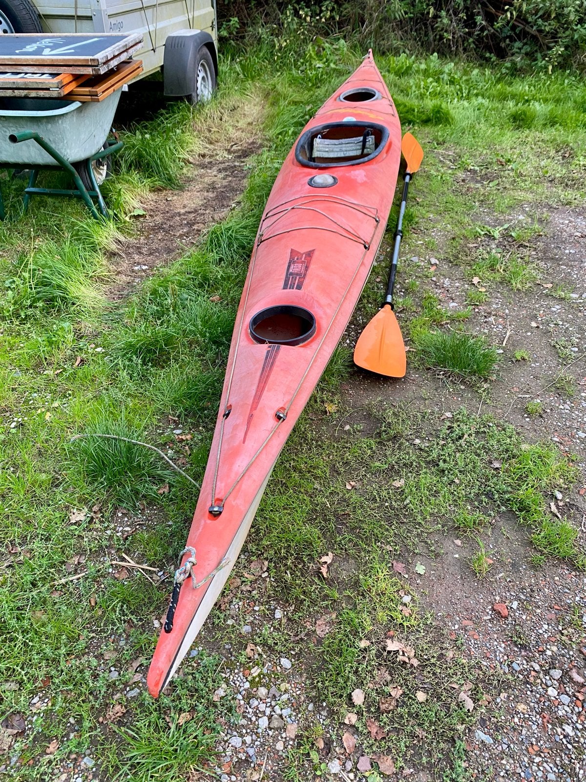 Leuke Friso Beluga Kajak , ‘Zuiderkruis’, 535 cm, Ophalen, Gebruikt, Eén persoon, Met peddels