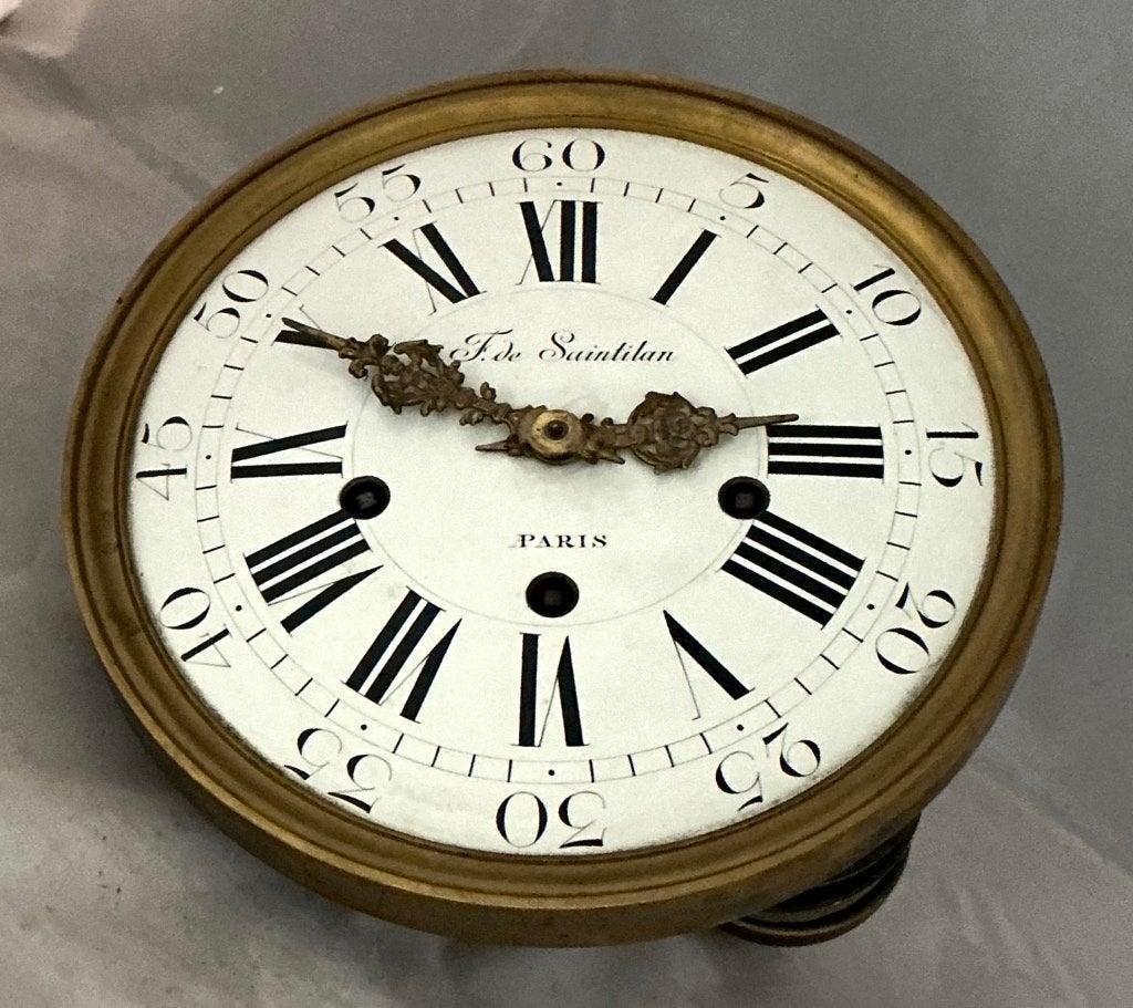 Groot uurwerk met vier bellen kwartierslag.24 cm diam., Antiek en Kunst, Ophalen of Verzenden