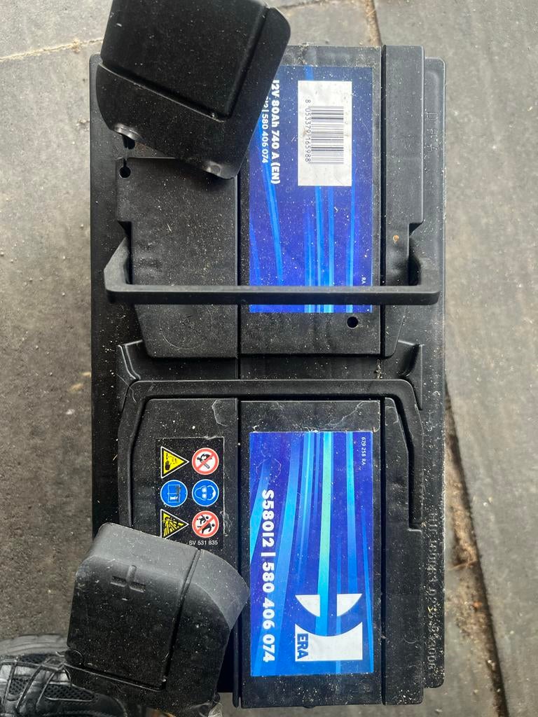 ERA SLI Accu 12V 80Ah 740A (EN) - Gebruikt, Auto-onderdelen, Accu's en Toebehoren, Ophalen of Verzenden, Gebruikt, Universele onderdelen