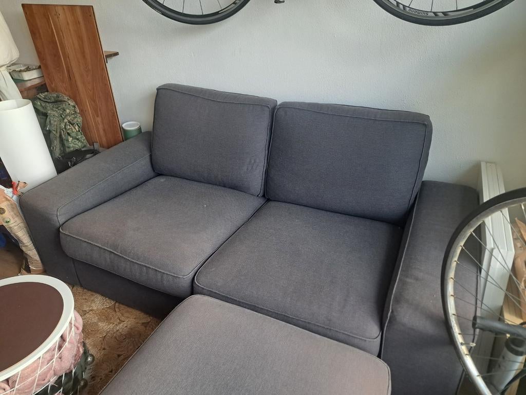 IKEA KIVIK 2-zitsbank grijs, Huis en Inrichting, Banken | Bankstellen, Ophalen, Gebruikt, 150 tot 200 cm, Tweepersoons