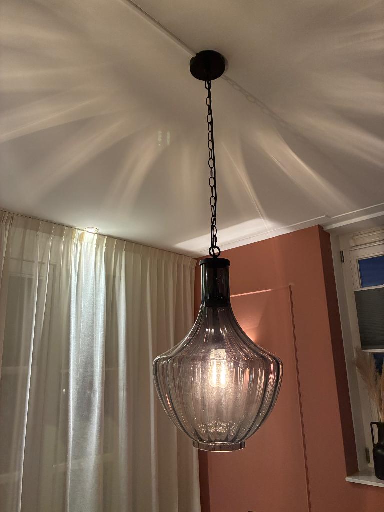Lamp, Huis en Inrichting, Lampen | Hanglampen, Ophalen, Zo goed als nieuw, Glas, Minder dan 50 cm