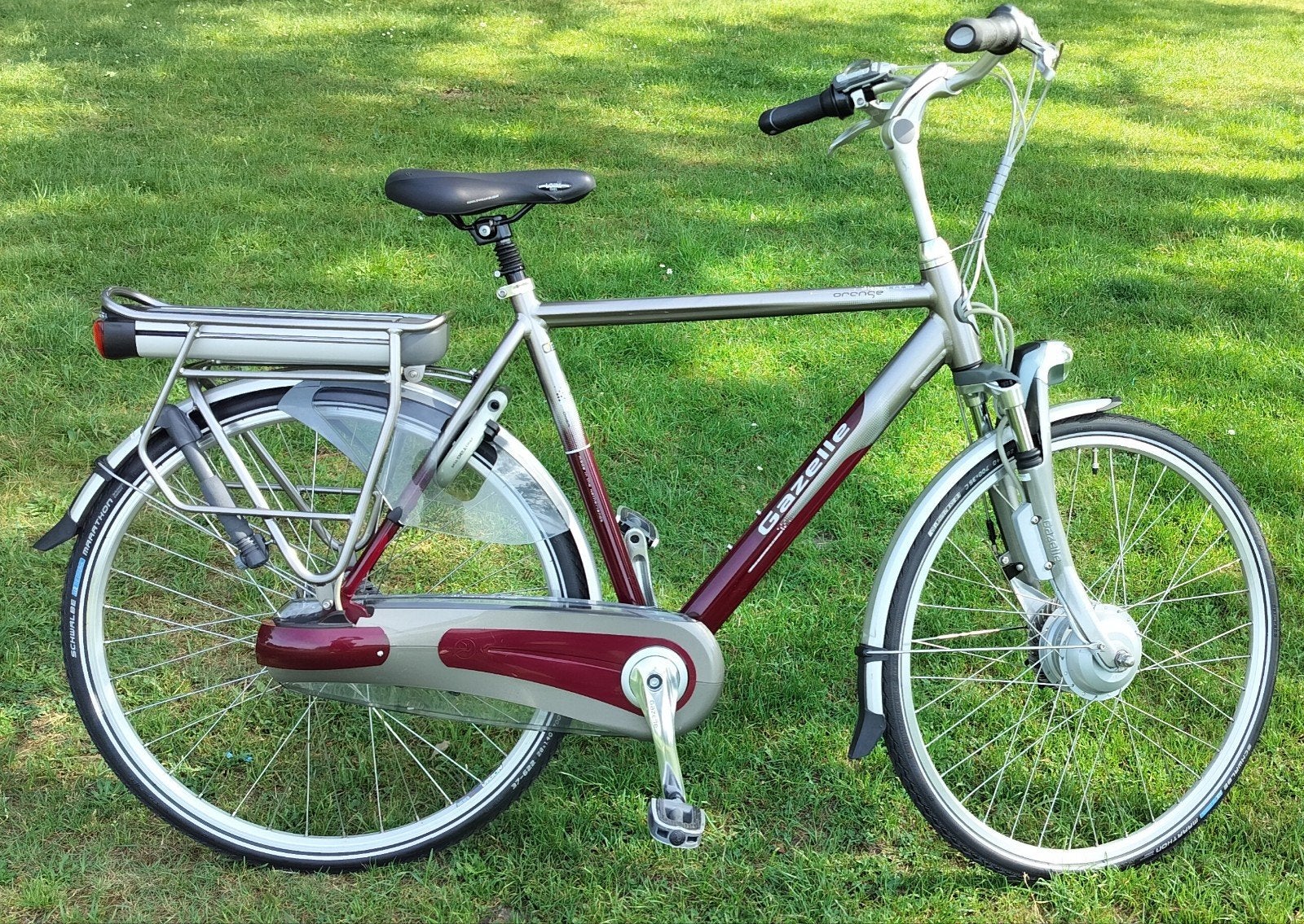 Gazelle Orange Elektrische herenfiets 57cm, Ophalen of Verzenden, Zo goed als nieuw, 50 km per accu of meer, 55 tot 59 cm