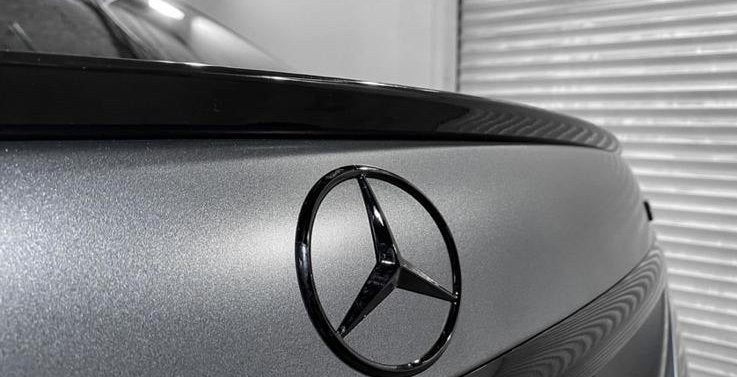 Mercedes-Benz Logo - nieuw 90mm - Zwart - Ster Emblem, Ophalen