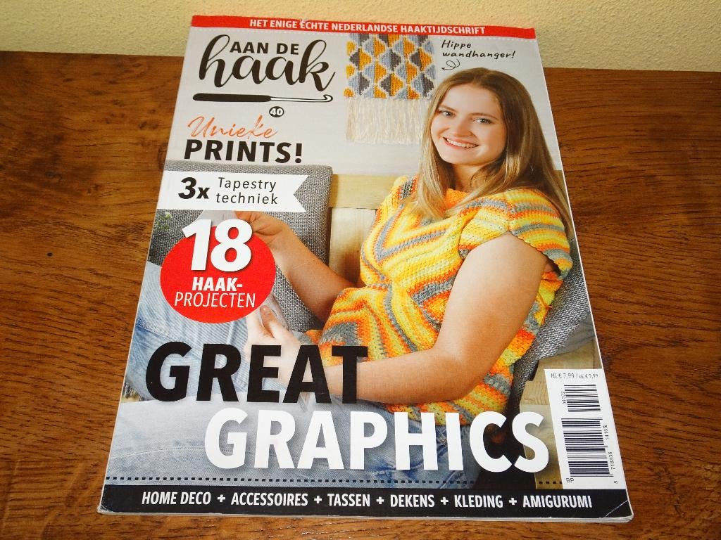 Aan de haak met 18 haakprojecten tijdschrift, Hobby en Vrije tijd, Breien en Haken, Ophalen of Verzenden, Zo goed als nieuw, Haken
