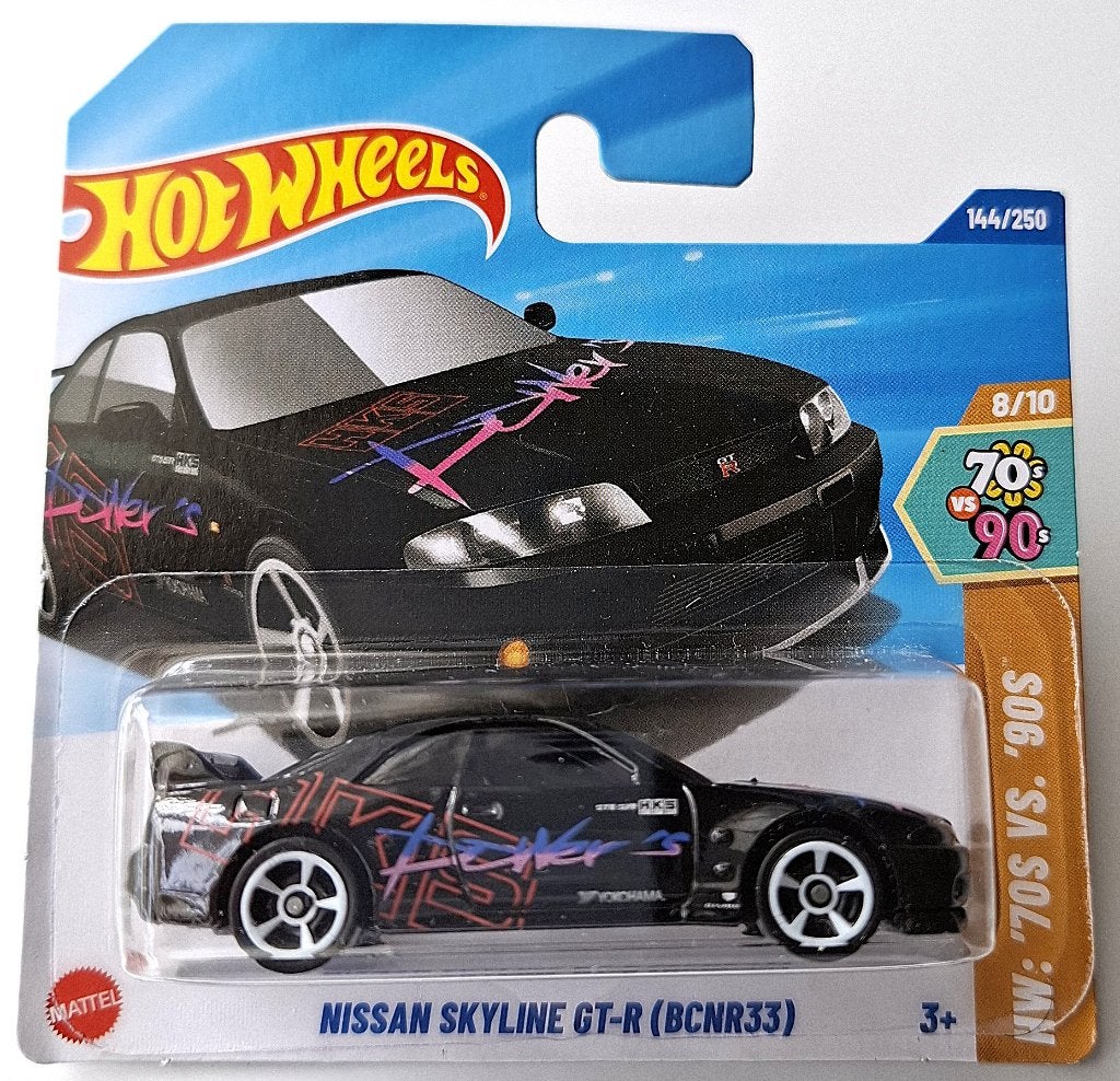 Hot Wheels Nissan Skyline GT-R (BCNR33), Black, Ophalen, Nieuw, Auto