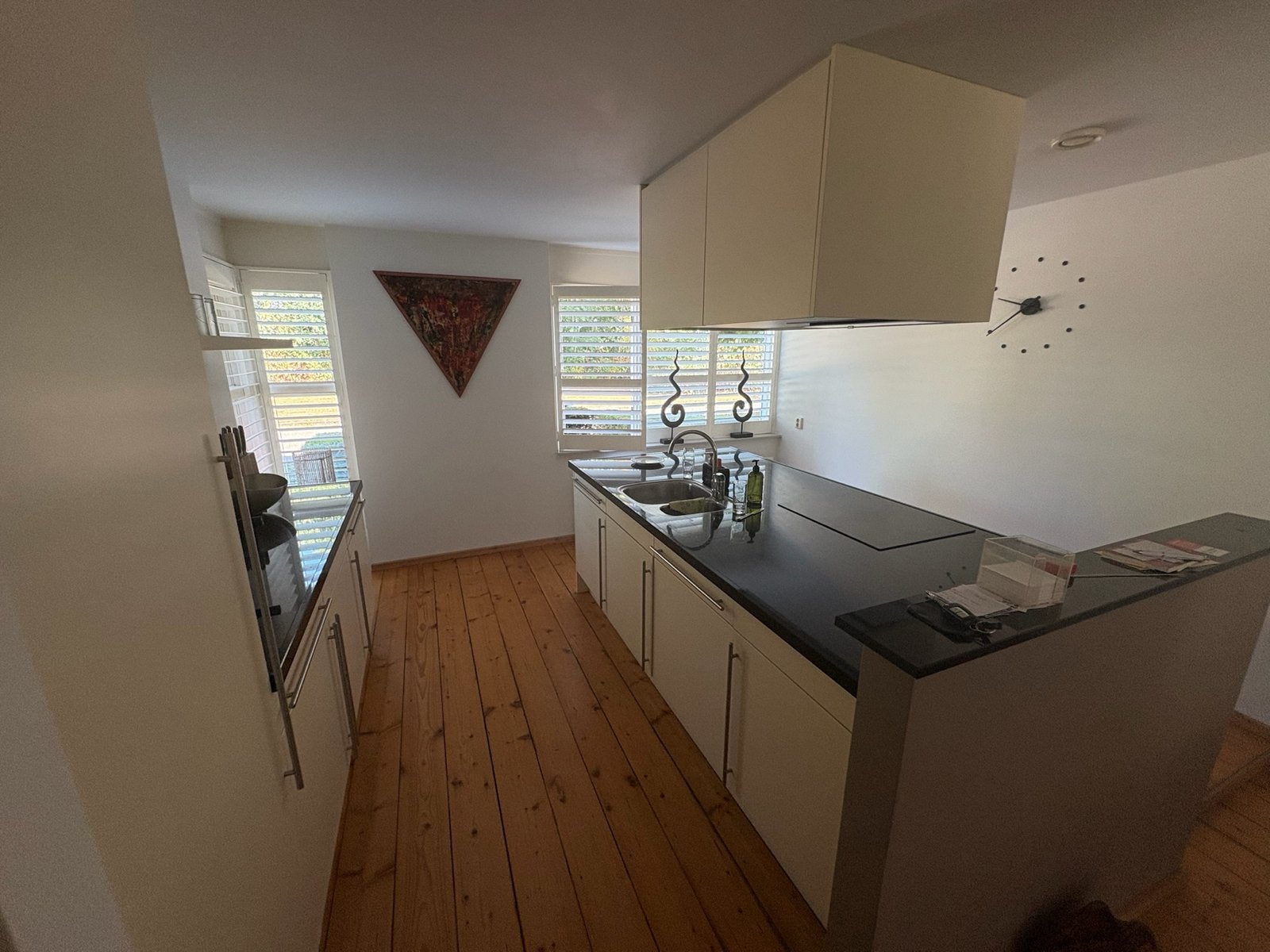 Moderne Hoekkeuken met Eiland en Inbouwapparatuur, Huis en Inrichting, Keuken | Complete keukens, Ophalen, Gebruikt, Hoekkeuken
