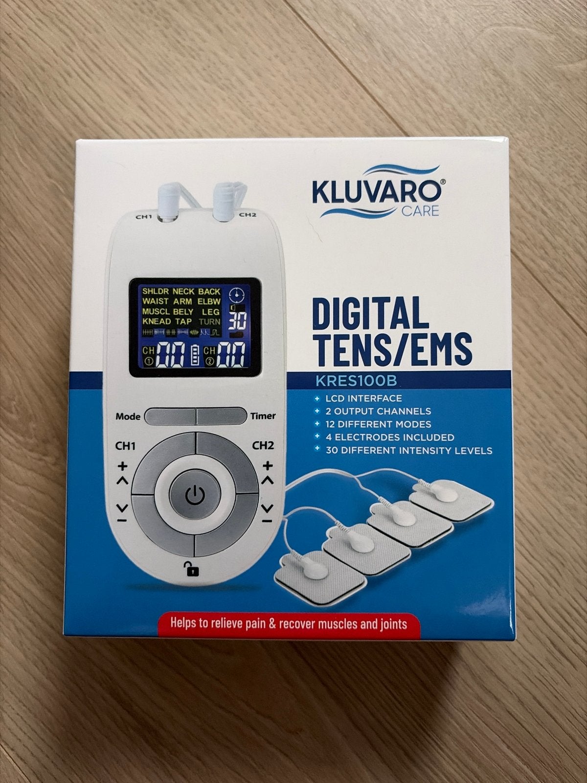 Kluvaro Care Digitale TENS/EMS Stimulator KRES100B, Sport en Fitness, Gezondheidsproducten en Wellness, Ophalen of Verzenden, Nieuw