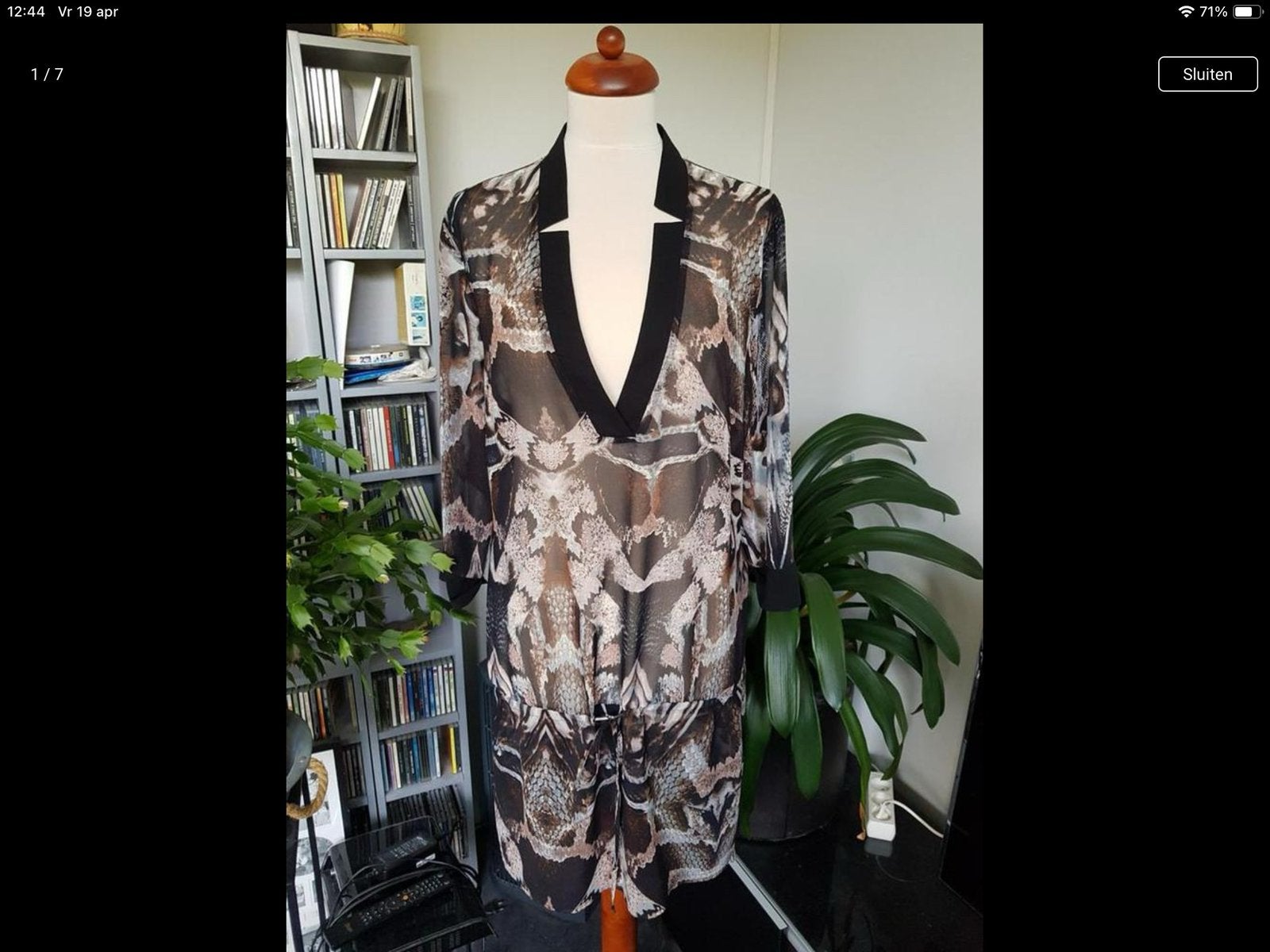 Superstar tuniek blouse.  Mt 44, Ophalen of Verzenden, Zo goed als nieuw, Maat 42/44 (L)