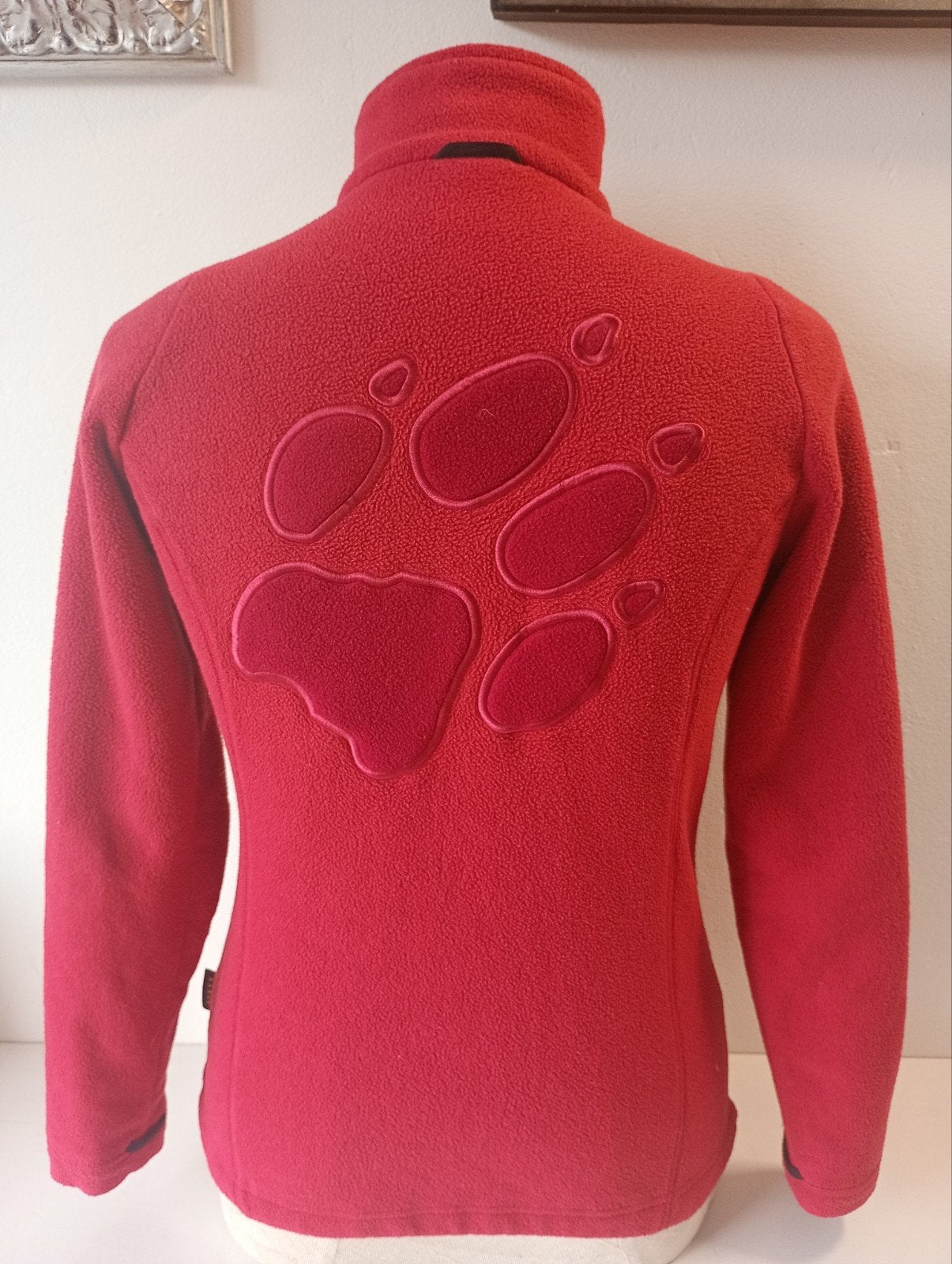 Jack Wolfskin Fleece Vest met Grote Wolfspoot - Maat S - Roo, Verzenden, D-65510 Idstein, Zo goed als nieuw, Jack Wolfskin