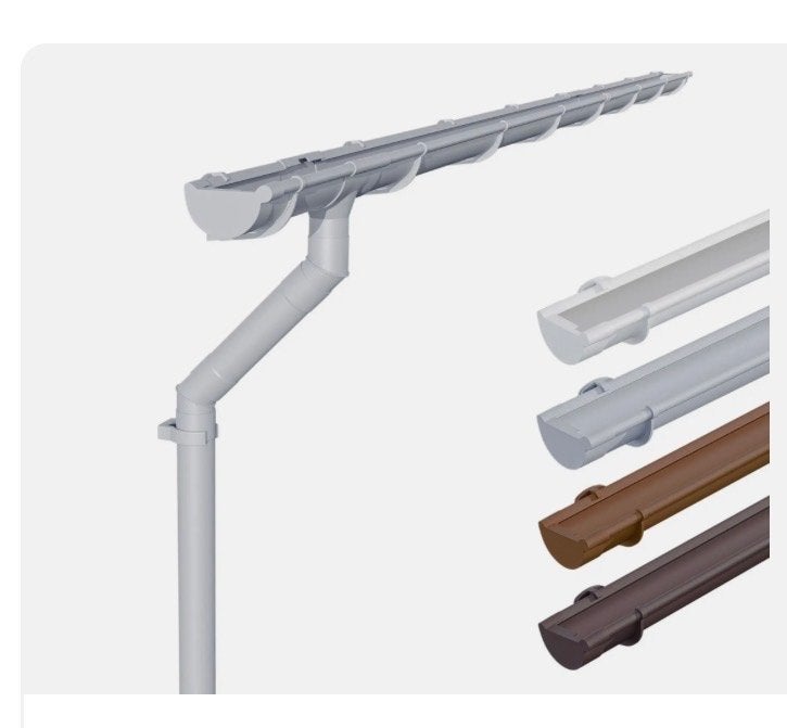 INEFA PVC Dakgootset NW125 (100mm) Wit - 4 meter, Doe-het-zelf en Verbouw, Buizen en Afvoer, Ophalen, Pvc, 2 tot 4 meter, Nieuw