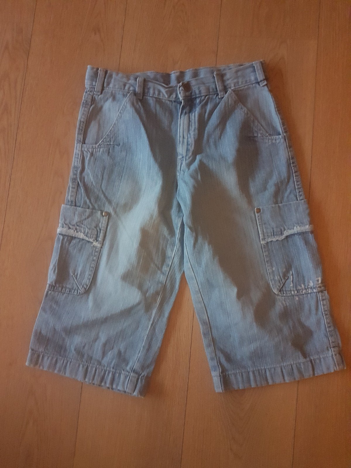 Spijkerbermuda maat 152, Ophalen of Verzenden, Gebruikt, Jongen of Meisje, Broek