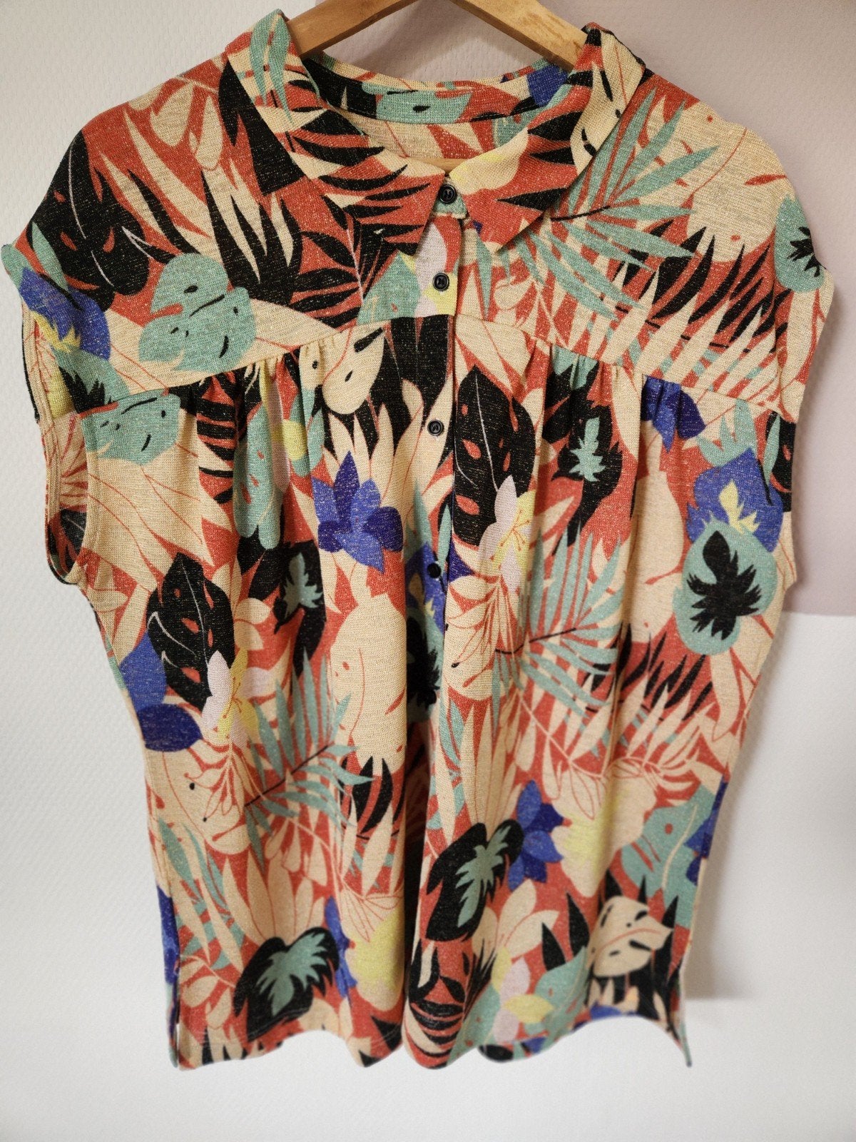 King Louie Amy blouse/top zonder mouwen Mola - XL, Maat 46/48 (XL) of groter, Nieuw, Oranje, Ophalen of Verzenden