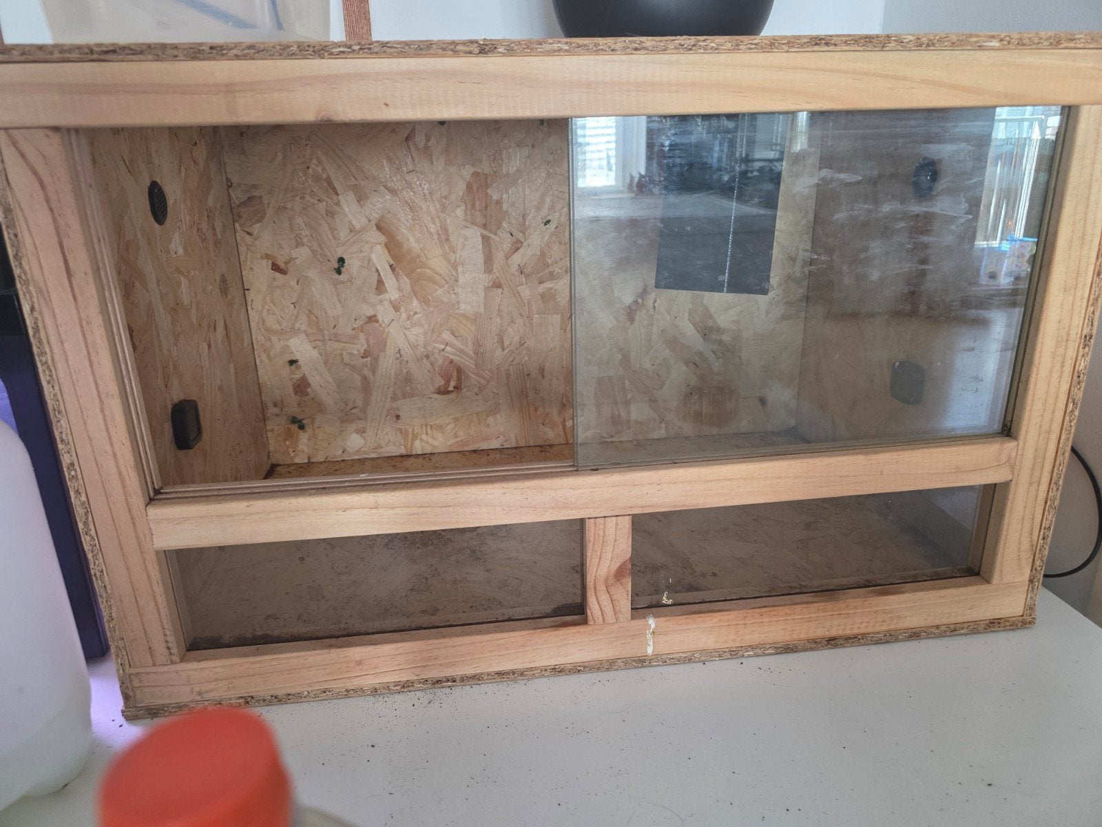 Houten terrarium 80x50x50, Ophalen, Zo goed als nieuw, Terrarium of Paludarium