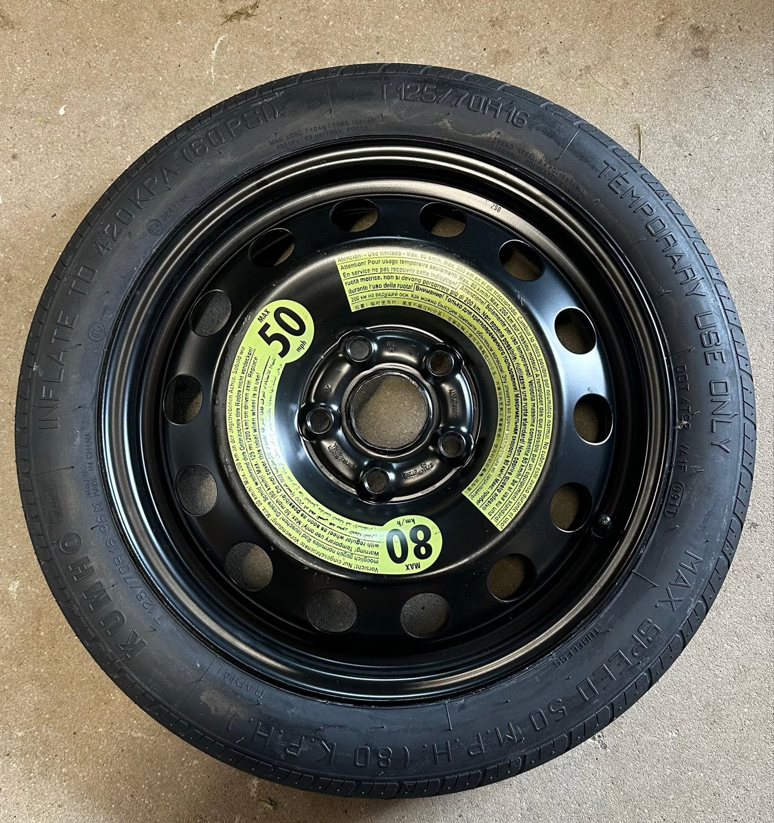 16” inch thuiskomer reservewiel VW AG  Arteon steek 5x112, Ophalen, 16 inch, Banden en Velgen, Nieuw