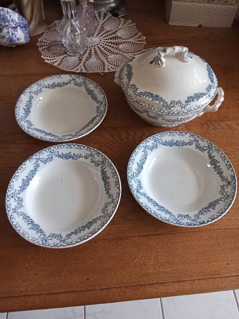 Prachtige franse serviesdelen van LONGWY marie Therese, Ophalen of Verzenden