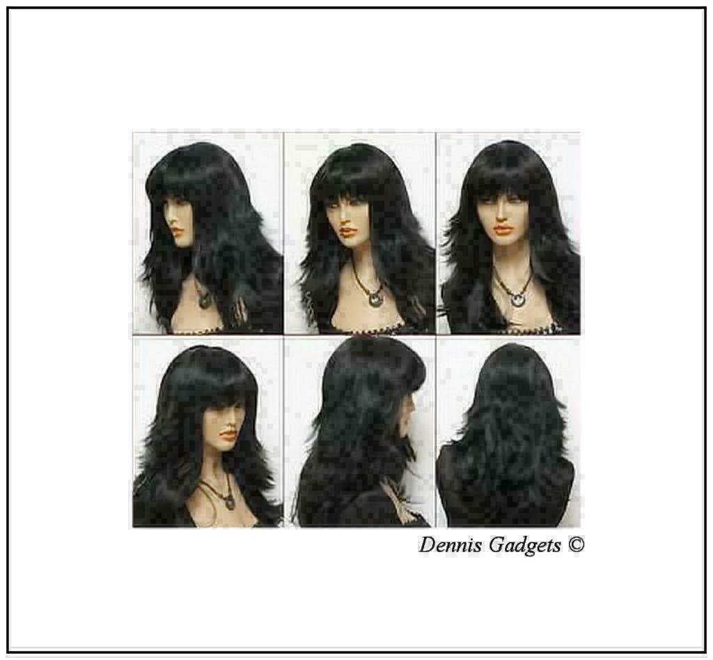 Dennis Gadgets: Sexy lange damespruik zwart nr. 36, Sieraden, Tassen en Uiterlijk, Ophalen of Verzenden, Nieuw, Pruik of Haarverlenging
