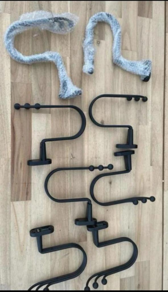 4 sets zware gordijnhaken embrasse, Ophalen of Verzenden, Nieuw, Zwart