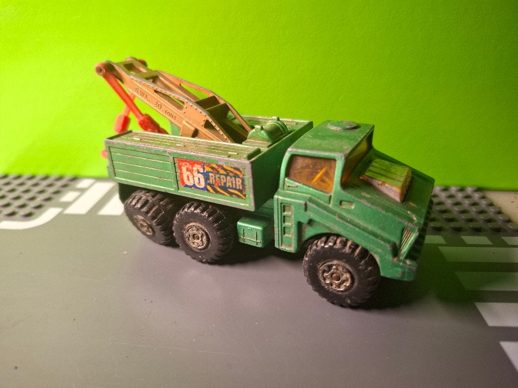Matchbox BK110 - Recovery Vehicle [groen] 1/60, Ophalen of Verzenden, Gebruikt, Bus of Vrachtwagen