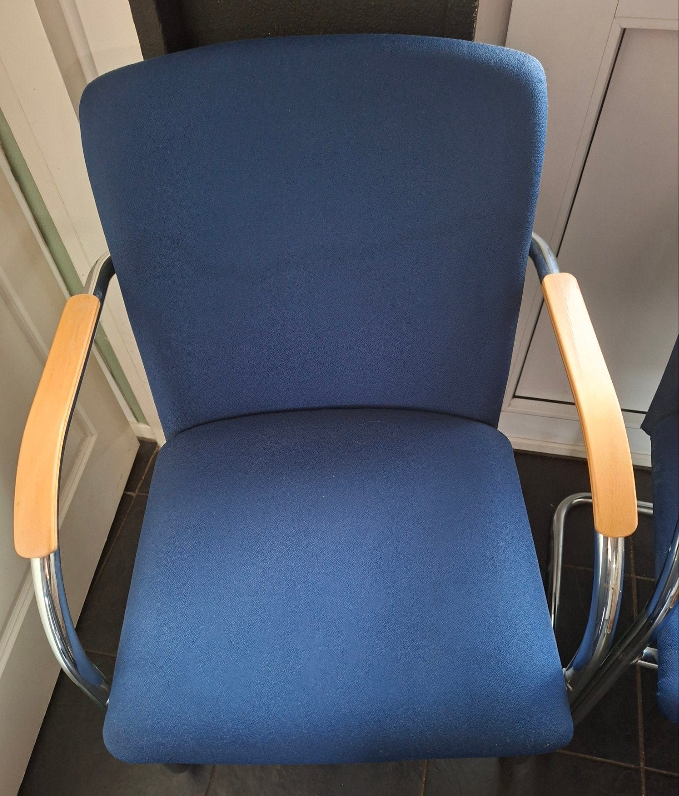 Stoelen 2X vergaderen / Eetkamer, Ophalen, Overige materialen, Twee, Blauw