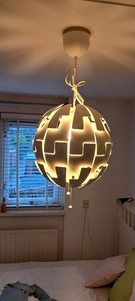 Leuke witte lamp, Ophalen of Verzenden, Zo goed als nieuw, Kunststof