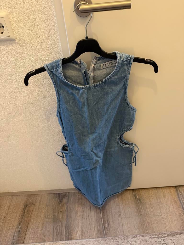 Denim jurkje met cut-outs, Kleding | Dames, Jumpsuits, Ophalen of Verzenden, Zo goed als nieuw, Maat 36 (S)