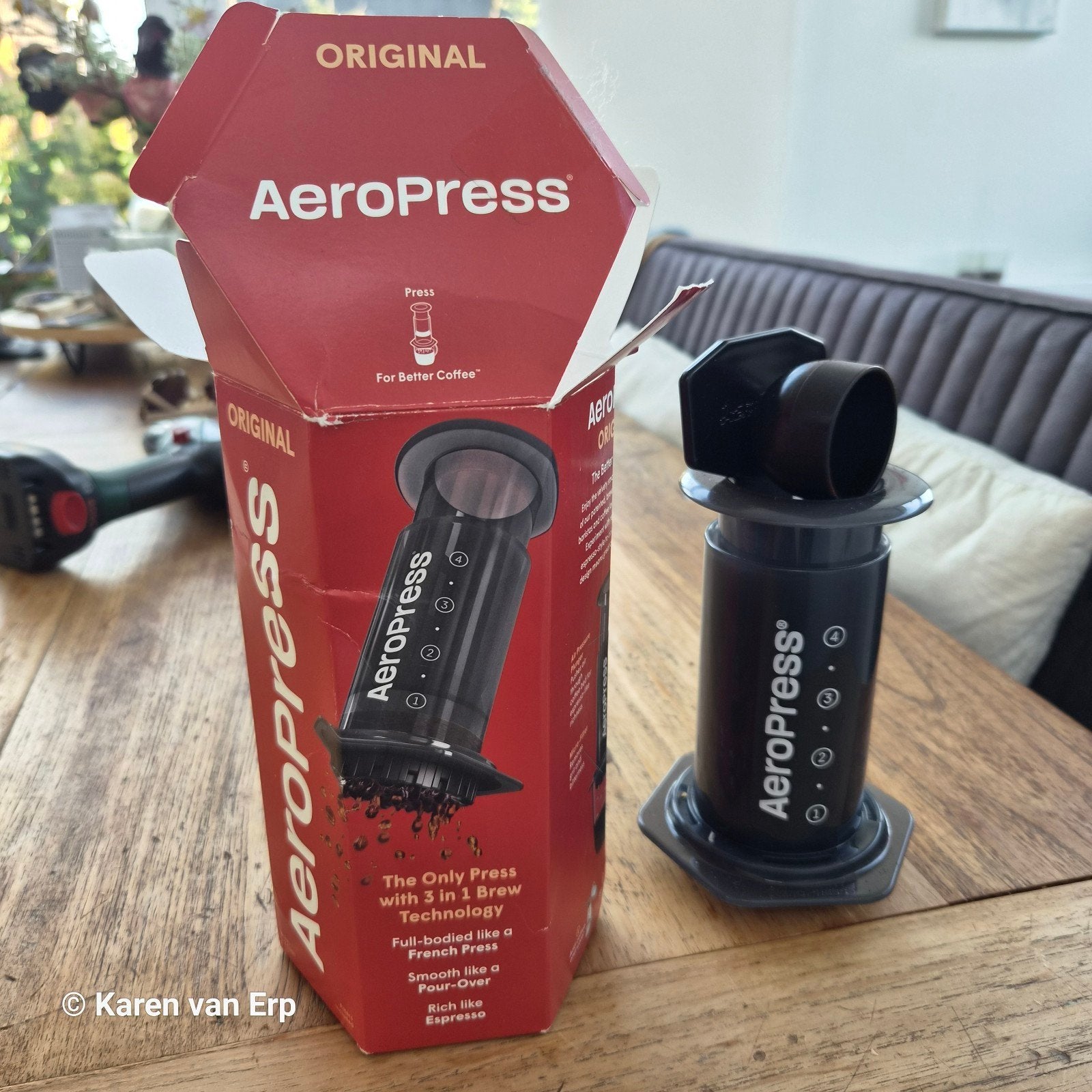AeroPress Original - Zo goed als nieuw, Witgoed en Apparatuur, Overige modellen, Gemalen koffie, Ophalen of Verzenden, Zo goed als nieuw