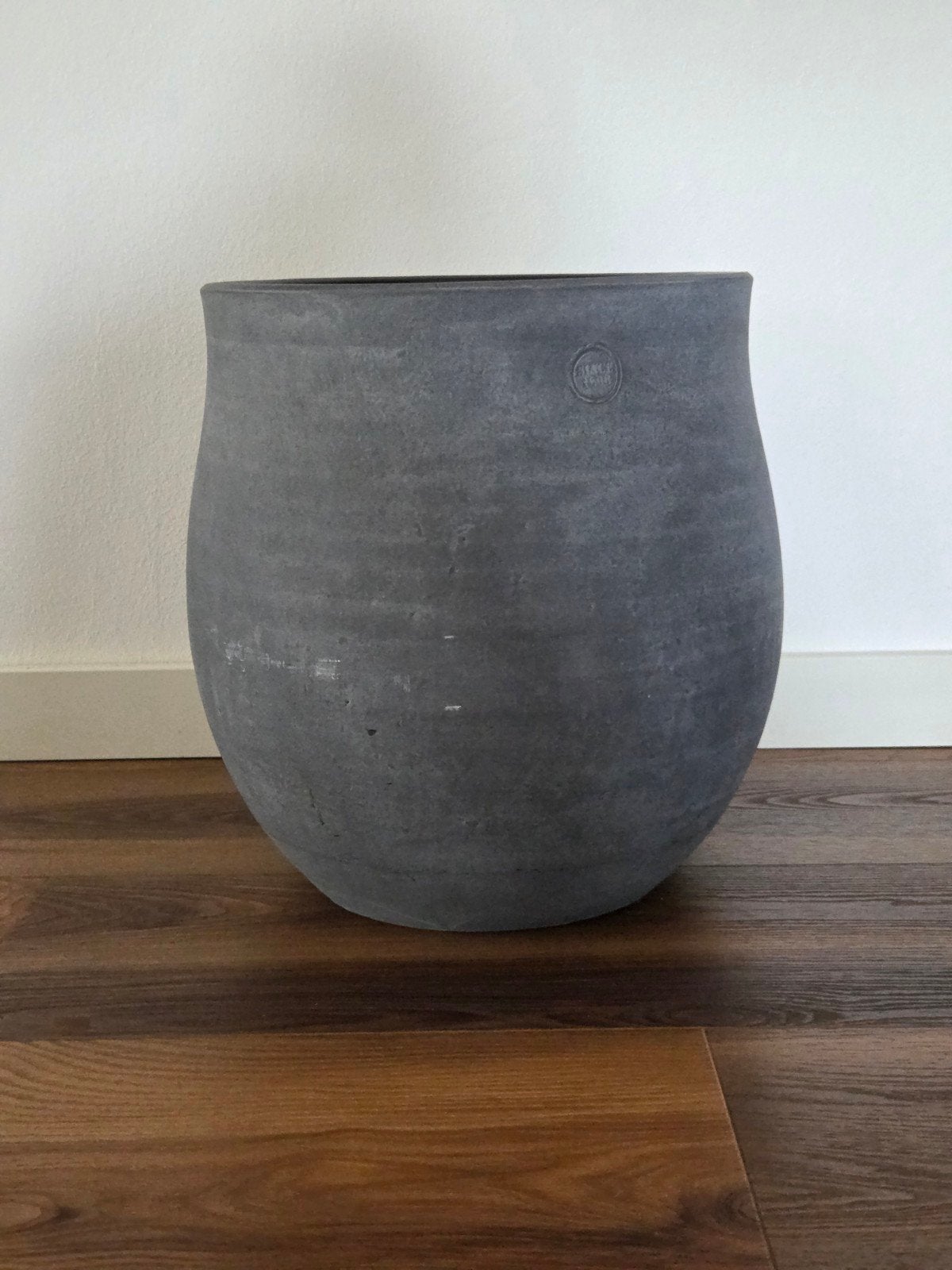 MiCa Decorations bloempot Elsie antraciet, Rond, Binnen, Zo goed als nieuw, Minder dan 40 cm
