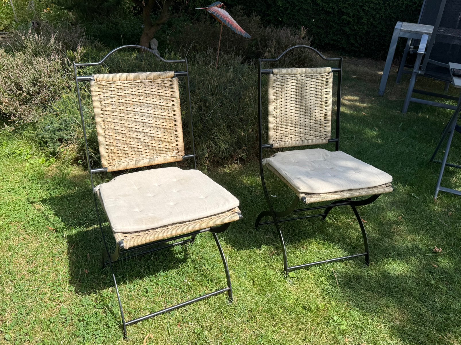 Leuke stevige vintage tuinstoelen, Ophalen, Gebruikt, Metaal