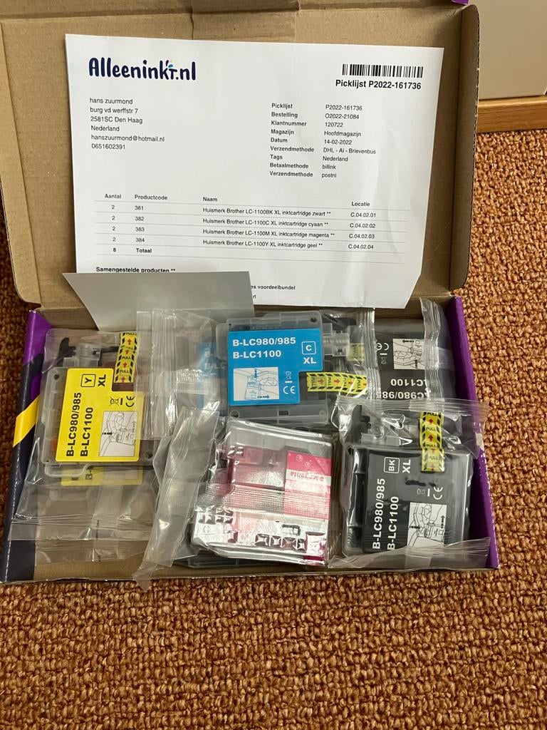 Brother LC-1100 XL Huismerk Inktcartridges Set (8 stuks), Ophalen of Verzenden, Nieuw, Cartridge