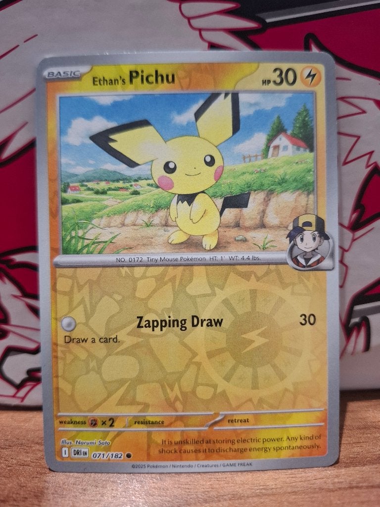 Pokemon Pichu DRI 071/182 reverse holo, Ophalen of Verzenden, Nieuw, Losse kaart