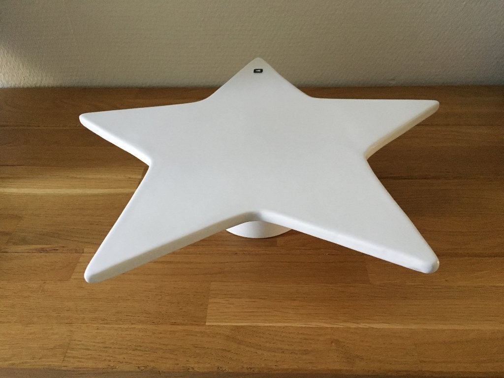 kerst Leonardo gebak bord ster vorm op voet 35 cm in doos, Ophalen of Verzenden, Nieuw
