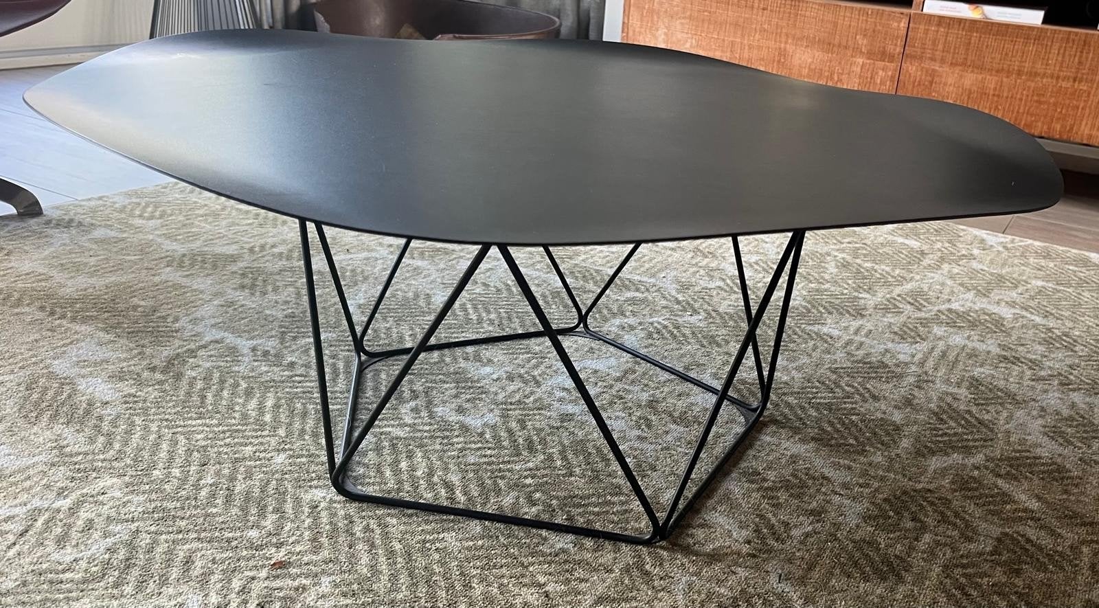 te koop: zwarte salontafel, Ophalen, 50 tot 100 cm, Rond, 50 tot 100 cm