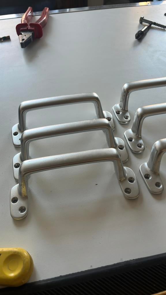 Schuifraamgreep hermeta 4552 aluminium 6 stuks, Ophalen of Verzenden