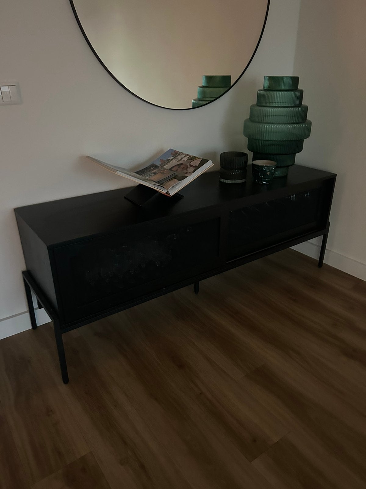 Zuiver Hardy dressoir/tv-meubel zwart 160cm zeer goede staat, Ophalen, 150 tot 200 cm, Zo goed als nieuw, Minder dan 100 cm