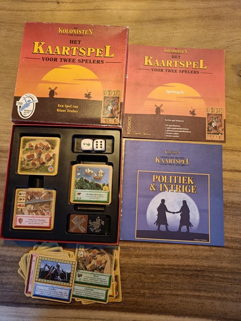 De kolonisten van Catan, kaartspel met uitbreiding, Hobby en Vrije tijd, Gezelschapsspellen | Kaartspellen, Een of twee spelers
