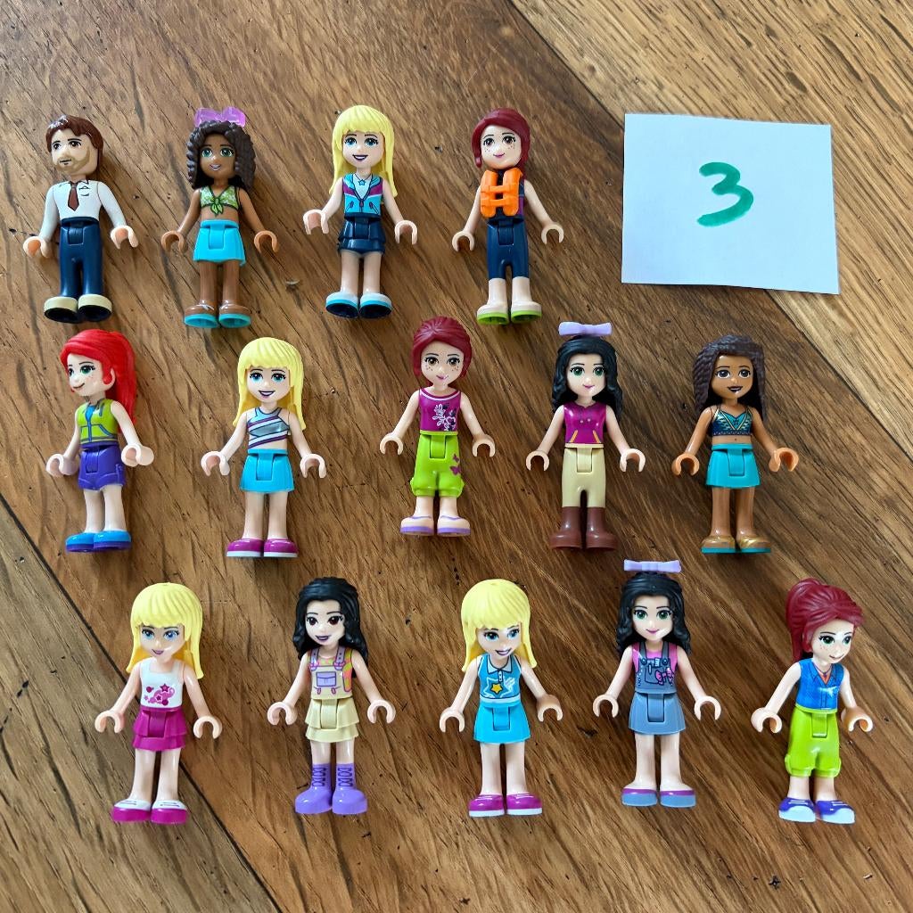 14 LEGO Friends minifigures / minidolls (set 3), Inclusief minifiguren, Lego, Friends, Ophalen of Verzenden