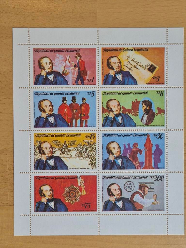 Equatoriaal Guinea 1979 Sir Rowland Hill, Postzegels en Munten, Ophalen of Verzenden, Overige landen, Postfris