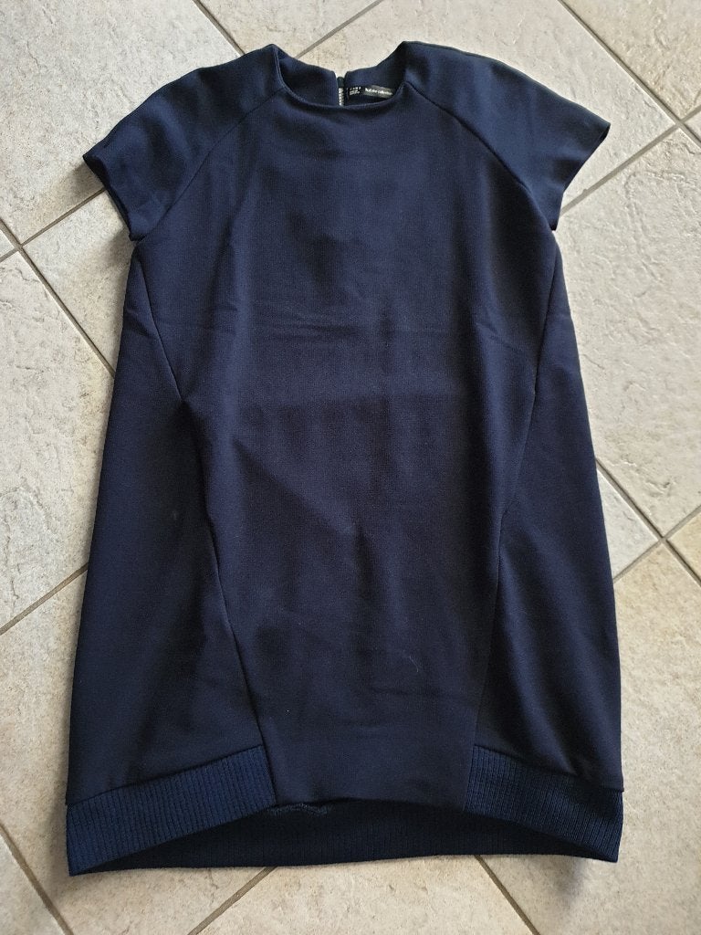 Donkerblauwe jurk, Zara Trafaluc, maat M, Kleding | Dames, Maat 38/40 (M), Blauw, Zara, Nieuw